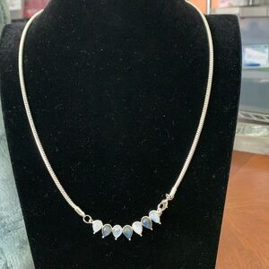 Elegant Sterling Silver and gemstone Necklace